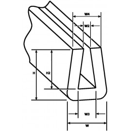 HellermannTyton EdgeGuard élvédő, fekete, SM1-PVC-BK-75M 2. kép