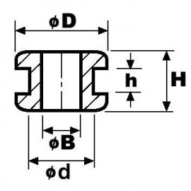 Kábelátvezető gyűrű Ø 4 mm, PVC, fekete, HellermannTyton HV1201B-PVC-BK-N1 2. kép