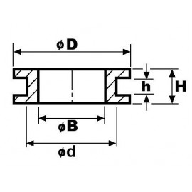 Kábelátvezető gyűrű Ø 4 mm, PVC, fekete, HellermannTyton HV1201B-PVC-BK-N1 4. kép