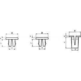 PB Fastener Bepattintós anya 317-1994-000 (Ø x Y x L x h) mm 12,7 x 7,5 x 12,7 x 0,8 PA 6.6 Natúr 2. kép