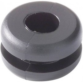 Kábelátvezető gyűrű Ø 10 mm, PVC, fekete, HellermannTyton HV1205-PVC-BK-M1