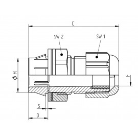 SKINTOP® CLICK tömszelence LappKabel L3112690 5 - 10 mm, M20, VDE / EN 50262, szürke (ral 7035), CLI 8. kép