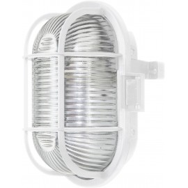 Vízhatlan lámpatest  ovális  E27  max. 60 W  230 V  IP44  fehér  52-1005-005