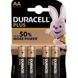 Ceruzaelem AA, alkáli mangán, 1,5V, 4 db, Duracell Pluspower LR06, AA, LR6, AAB4E, AM3, 815, E91, LR