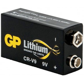 9V-os elem, lítium, 9V, 800 mAh, GP CR-9V 6LR61, 6LR21, 6AM6, 6LP3146, MN1604, A1604, E Block, LR22