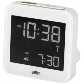 Braun Multiband XL rádiójel vezérelt digitális ébresztőóra  75x75x45 mm  fehér