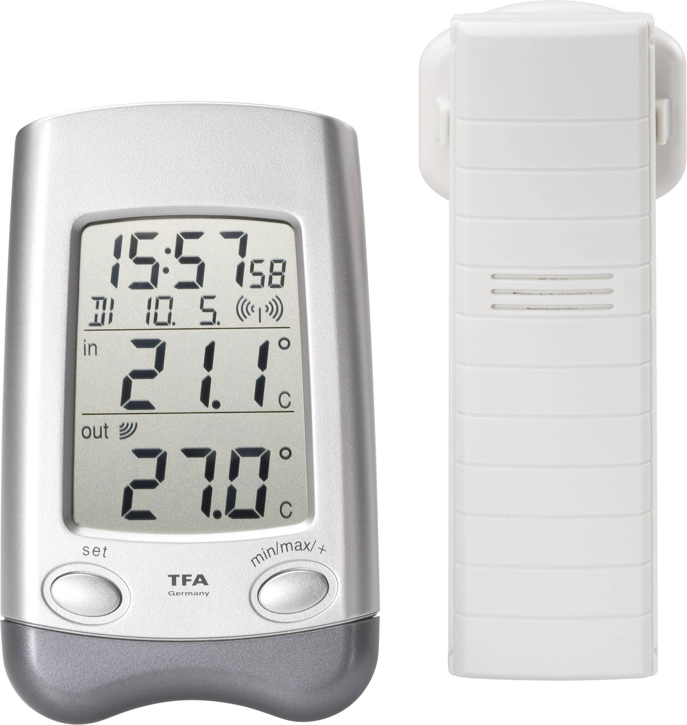 Vezeték nélküli digitális külső-belső hőmérő, TFA Wave 30.3016.54 > inShop  webáruház