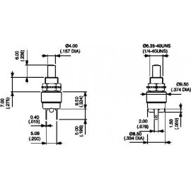 Nyomógomb forrfüllel 30 V/DC APEM 9633NCD 2. kép