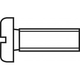 Toolcraft hengeresfejű csavar M2 x 10 mm, 100 db, horganyzott acél, DIN 84