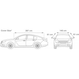 Szélvédő takaró ponyva autóhoz, 287 x 145 x 61 cm, Cartrend 2. kép