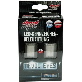 Devil Eyes, LED-es rendszámtábla megvilágítás, univerzális, 2 db LED-del, (H x Sz) 120 mm x 30 mm 8. kép