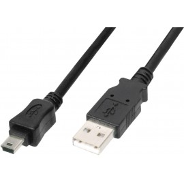 USB kábel, OTG kábel [1x USB 2.0 dugó A - 1x USB 2.0 dugó Mini-B] 1,80 m fekete