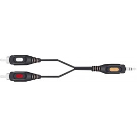 Jack - RCA audio kábel, 1x 3,5 mm jack dugó - 2x RCA dugó, 2 m, fekete, SpeaKa Professional 325090 3. kép