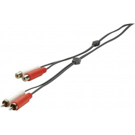 RCA audio kábel, 2x RCA dugó - 2x RCA aljzat, 3 m, fekete, SpeaKa Professional 325095 4. kép