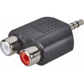 Sztereo 3,5 jack dugó/2 x RCA alj adapter, SpeaKa 50058 2. kép