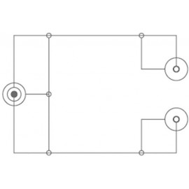 Sztereo 3,5 jack dugó/2 x RCA alj adapter, SpeaKa 50058 3. kép