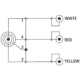 Jack - RCA AV kábel, 1x 3,5 mm 4 pól. jack dugó - 3x RCA dugó, 2 m, fekete, SpeaKa Professional 4. kép