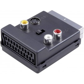 SCART - S-VIDEO, kompozit RCA átalakító adapter, 1x SCART dugó - 1x S-VIDEO aljzat, 3x RCA aljzat, S 2. kép