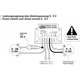 PWM teljesítmény szabályozó modul  9-28 V/DC Kemo M195 3. kép