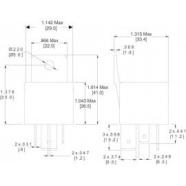 Autós relé, 12 VDC, 80 A/30 VDC, 1120 W, MINI ISO, Zettler Electronics AZ979-1A-12D 2. kép