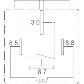 Autós relé, 12 VDC, 80 A/30 VDC, 1120 W, MINI ISO, Zettler Electronics AZ979-1A-12D 3. kép