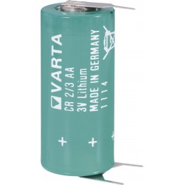 2/3 AA lítium elem, forrasztható, 3V 1350 mAh, forrfüles, 15 x 33 mm, Varta CR 2/3 AA SLF