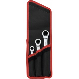 Racsnis csillag villáskulcs készlet, 8-19 mm, 4 in 1, 3 részes króm-vanádium TOOLCRAFT 2. kép