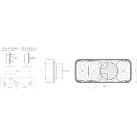 LED-es utánfutó lámpa (bal), 12/24 V, SecoRüt 95313 2. kép