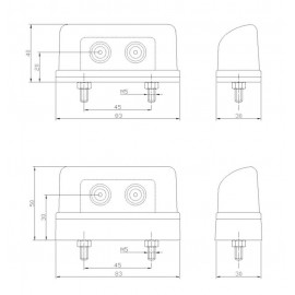 LED-es rendszámtábla megvilágítás, 12/24 V, SecoRüt 90235 3. kép