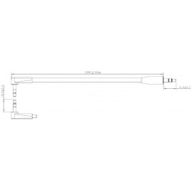 Jack audio kábel, 1x 3,5 mm jack dugó - 1x 3,5 mm jack dugó 90°, 2 m, fekete, SuperSoft, SpeaKa Prof 4. kép