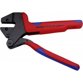 Krimpelő-rendszerfogó cserélhető krimp profilokhoz 200 mm, Knipex 97 43 200 A