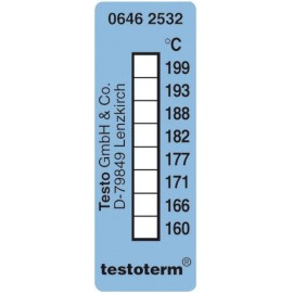 Öntapadós, felragasztható hőmérőcsík, 50 x 18 mm, 161/169/172/177/184/189/197/204 °C-ig Testo Testot