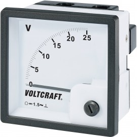 Analóg beépíthető táblaműszer, beépíthető voltmérő 25V Voltcraft AM 72x72 2. kép