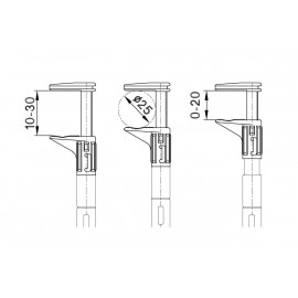 Szorítópofás mérőcsipesz, griffcsipesz 4mm-es banándugó aljzattal, piros Multicontact Grip-F 2. kép