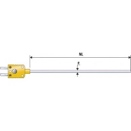 Hőmérséklet érzékelő NiCr Ni, K típusú hőelem, beszúró érzékelő -200-tól +1100 °C-ig B+B Thermo-Tech