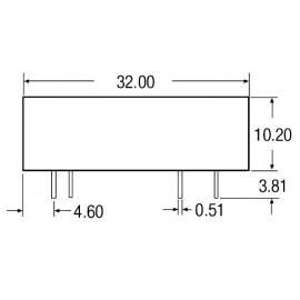 5 W-os DC/DC átalakító, be: 18 - 36 V/DC, ki: 12 V/DC, 556 mA, 5 W, Recom International REC5-2412SRW 2. kép