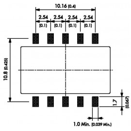 DC/DC átalakító, TSM sorozat, 1 Watt, bemenet: (±10 %) 5 V/DC, kimenet: ±15 V/DC ±30 mA 1 W, TracoPo 2. kép