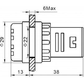 LED-es jelzőlámpa 12V zöld AD16-22ES/12V/G 2. kép