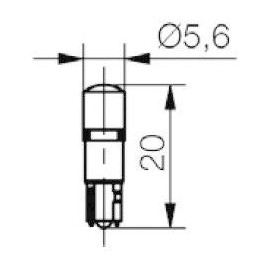 Multi-Look-LED bipoláris 12-14 V, W2x4,6d, piros, Signal Construct MWTW4602 2. kép