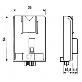 Ipari időkapcsoló modul 12 - 240 V DC/AC, Finder 86.00.0.240 3. kép