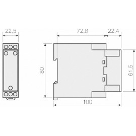 Hőmérséklet felügyelő relé, Fanox T2-24 VAC/DC 2. kép