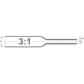 Adagoló doboz, HIS-3 Ø (zsugorodás előtt/után): 6 mm/2 mm, zsugorodási arány 3:15 m, átlátszó 5. kép