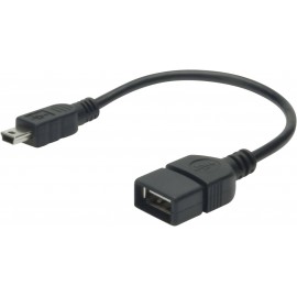 Átalakító kábel OTG funkcióval, USB 2.0 mini B, Digitus