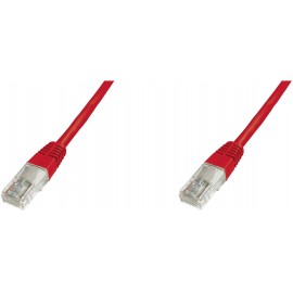 RJ45 Hálózat csatlakozókábel CAT 5e U/UTP 1x RJ45 dugó - 1x RJ45 dugó 1 m Piros UL minősített