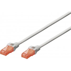 RJ45 Hálózat csatlakozókábel CAT 6 U/UTP 1x RJ45 dugó - 1x RJ45 dugó 0.50 m Szürke UL minősített Dig