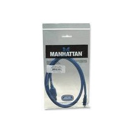 USB 3.0 kábel, 1x USB 3.0 dugó A - 1x USB 3.0 micro dugó B, 1 m, kék, Manhattan 756606 3. kép