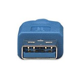 USB 3.0 kábel, 1x USB 3.0 dugó A - 1x USB 3.0 micro dugó B, 1 m, kék, Manhattan 756606 5. kép