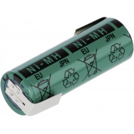 Forrasztható A akku NiMH 1,2V 2700 mAh, forrfüles, FDK HR-AU-LF