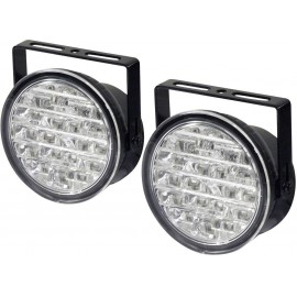 LED-es autós nappali világítás, 18 LED, Ø 90 x 36 mm, DINO 610795