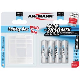 Ceruza akku AA, NiMH, 1,2V 2850 mAh, 4 db, Ansmann box LR06, AA, LR6, AAB4E, AM3, 815, E91, LR6N 2. kép